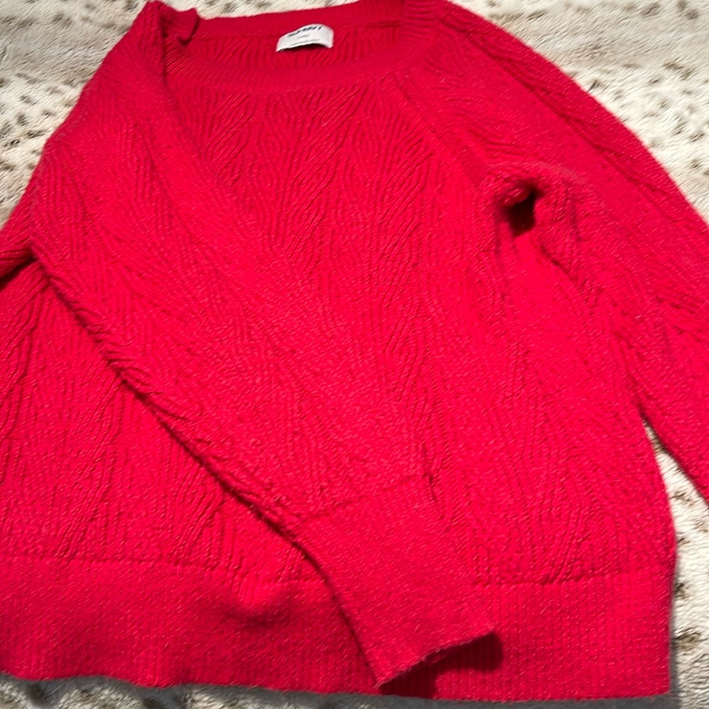 L Tall Old Navy Magenta long sleeve sweater